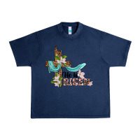 Navy he is risen cross Urban Heavy Tee - BarkalooDesign