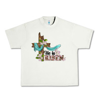 Pistachio he is risen cross Urban Heavy Tee - BarkalooDesign
