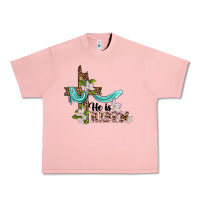 Salmon he is risen cross Urban Heavy Tee - BarkalooDesign