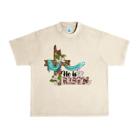 Sandshell he is risen cross Urban Heavy Tee - BarkalooDesign