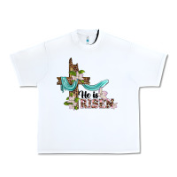White he is risen cross Urban Heavy Tee - BarkalooDesign