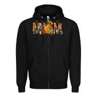 Black Western Mom With Pumpkins Zipper Hoodie - BundleAndBundleShop