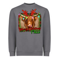 Storm merry christmas y'all highland cow Heavyweight Sweatshirt - Jasminsmagicworld