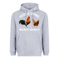 Heather Grey Rise and Shine Mother Cluckers Heavyweight Hoodie - Bettercallsaul