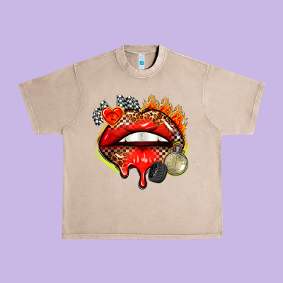Race Lips Urban Heavy Tee Designed By Adodesignshop