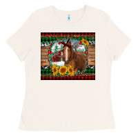 Bone christmas farm and horse Ladies Tee - RanaPortraitStore