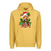 Antique Gold Mooey Christmas Premium Hoodie - texasbilliewilder