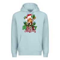 Blue Mist Mooey Christmas Premium Hoodie - texasbilliewilder
