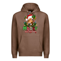 Chestnut Mooey Christmas Premium Hoodie - texasbilliewilder