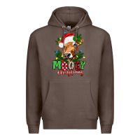 Coffee Mooey Christmas Premium Hoodie - texasbilliewilder
