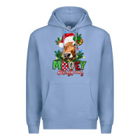 Colony Blue Mooey Christmas Premium Hoodie - texasbilliewilder
