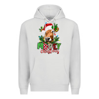 Dove Grey Mooey Christmas Premium Hoodie - texasbilliewilder