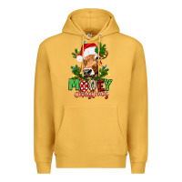 Mustard Mooey Christmas Premium Hoodie - texasbilliewilder