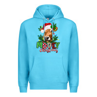 Ocean Blue Mooey Christmas Premium Hoodie - texasbilliewilder