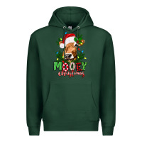 Sports Green Mooey Christmas Premium Hoodie - texasbilliewilder