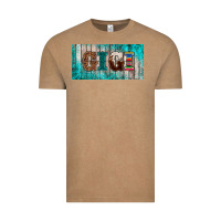 Vintage Coffee western turquoise gigi license plate Vintage Tee - BarkalooDesign
