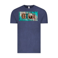Vintage Denim western turquoise gigi license plate Vintage Tee - BarkalooDesign