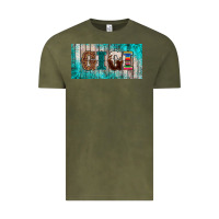 Vintage Olive western turquoise gigi license plate Vintage Tee - BarkalooDesign