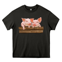 Asphalt barn pigs Heavy Core Tee - RanaPortraitStore