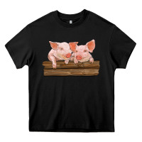 Black barn pigs Heavy Core Tee - RanaPortraitStore