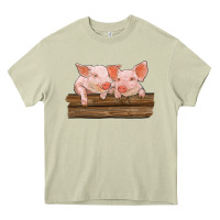 Mossy barn pigs Heavy Core Tee - RanaPortraitStore