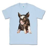 Dusty Blue baby berkshire pig Classic Tee - LillyAllenDesigns