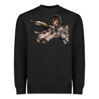 Black Triceratops Horridus Face Heavyweight Sweatshirt - LillyAllenDesigns