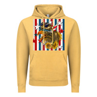 Vintage Mustard mullet eagle seamless pattern Vintage Hoodie - BundleAndBundleShop