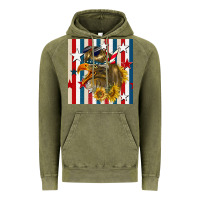Vintage Olive mullet eagle seamless pattern Vintage Hoodie - BundleAndBundleShop