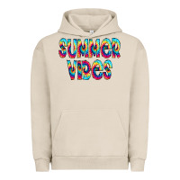 Pigment French Oak summer vibes tie dye doodle Urban Hoodie - CowCowDesign