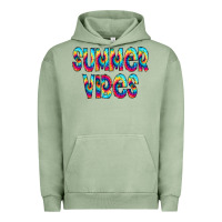 Pigment Oil Green summer vibes tie dye doodle Urban Hoodie - CowCowDesign