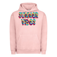 Pigment Salmon summer vibes tie dye doodle Urban Hoodie - CowCowDesign