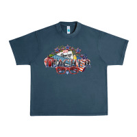 Midnight Navy american teacher Urban Heavy Tee - NancyCooperArtShop