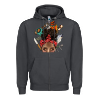 Smoke Wild Camping Afro Messy Bbs Zipper Hoodie - BundleAndBundleShop