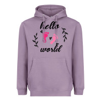 Lavender Hello world Heavyweight Hoodie - Bettercallsaul