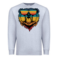 Heather Grey Retro bear Premium Sweatshirt - Bettercallsaul