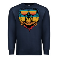 Navy Retro bear Premium Sweatshirt - Bettercallsaul