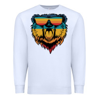White Retro bear Premium Sweatshirt - Bettercallsaul