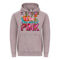 Vintage Zinc in october we wear pink with pumpkins Vintage Hoodie - AdoDesignShop