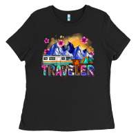 Black traveler Ladies Tee - Zillion Design Studio