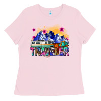 Bubblegum Pink traveler Ladies Tee - Zillion Design Studio