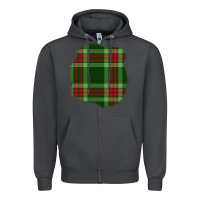 Smoke Christmas Tartan Patch Zipper Hoodie - BundleAndBundleShop