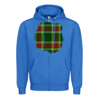 True Royal Christmas Tartan Patch Zipper Hoodie - BundleAndBundleShop