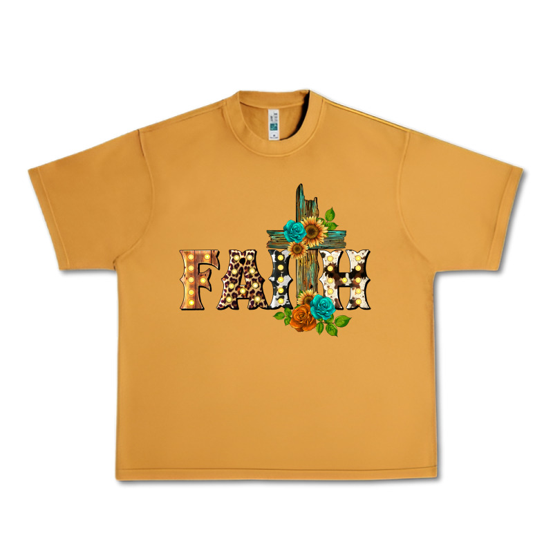 Faith With Cross Urban Heavy Tee by BarkalooDesign | Teevron