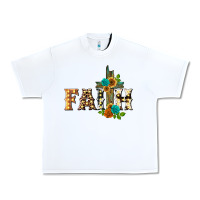 White faith with cross Urban Heavy Tee - BarkalooDesign