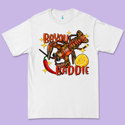Crawfish Bayou Baddie Premium Tee Designed By Fadigitalartstudio