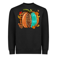 Black Fall leopard pumpkin Heavyweight Sweatshirt - NancyCooperArtShop