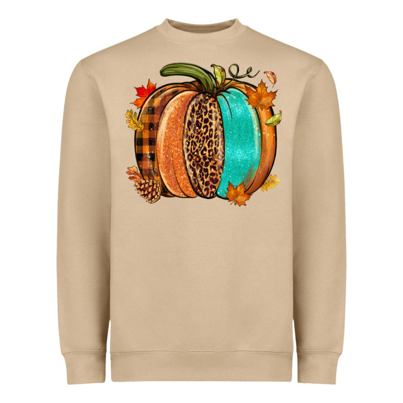 Fall Leopard Pumpkin Heavyweight Sweatshirt by NancyCooperArtShop | Teevron