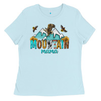 Baby Blue mountain mama Ladies Tee - texasbilliewilder