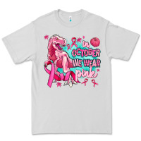 Dove Grey dinosaur  in october we wear pink Premium Tee - AdoDesignShop